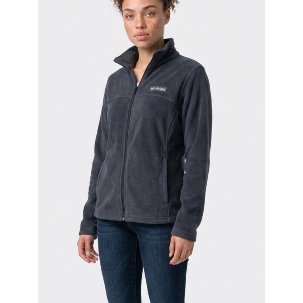 Columbia Womens Benton Springs Full Zip Fleece Jacket Black Size Medium